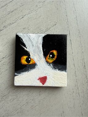 Mini Cat Face Painting - Black, White & Yellow